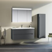 Orka Varna 100 cm Mat Antrasit Banyo Dolabı Takımı Boy Dolabı - 1