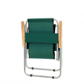 Ağaç Kollu Katlanır Plaj Piknik Kamp Sandalyesi Yeşil - 3