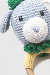 Amigurumi Köpek Çıngırak Mavi - 1