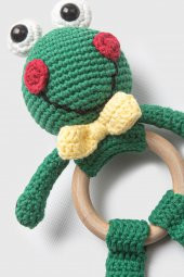 Amigurumi Kurbağa Çıngırak Yeşil - 1
