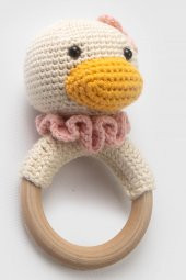 Amigurumi Ördek Çıngırak Krem - 1