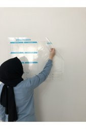 Weekly Planner Haftalık Planlayıcı Takvim Yazı Tahtası Akıllı Kağıt Tahta + Kalem 72x60 cm - 2