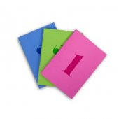3 lü Renkli Rakam Defter - 1