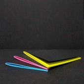 3 lü Siyah Kapaklı Renkli Defterler - 1