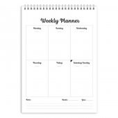 Haftalık Planlama Not Defteri Vintage Weekly Planner Gri - 3