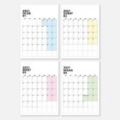 Sekreter Dosyalı Aylık Planlamalı Takvim A5 Boy Renkli - 3