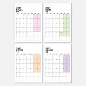 Sekreter Dosyalı Aylık Planlamalı Takvim A5 Boy Renkli - 5