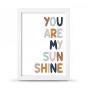 You Are My Sunsine Sen Benim Gün Işığımsın Çerçeveli Afiş Poster - 21x30 cm A4 Boy - 4