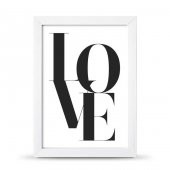 Love Aşk Çerçeveli Afiş Poster - 21x30 cm A4 Boy - 1