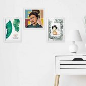 Frida Kahlo 3 lü Çerçeve - Aşk Mıydı - 1