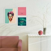 Frida Kahlo 3 lü Çerçeve - Çok Karışığım - 1