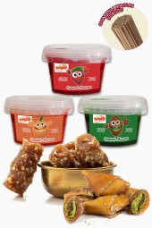 3 Çeşit Osmanlı Macunu & 250gr. Antep Fıstıklı Muska Pestil & 250gr. Pikola Fındıklı Cevizli Sucuk - 1