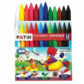 Fatih Mum Pastel Boya Polymer Crayons Kısa 12 Renk 50110/F - 1