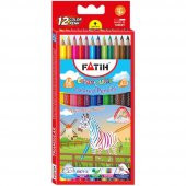 Fatih Kuru Boya Jumbo Üçgen Triangular Tam Boy 12 Renk 33490 - 1