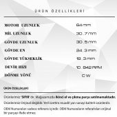 DC Mikro Motor 12V  Uzunluk:65mm Mil:31mm - 2