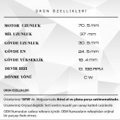 DC Mikro Motor 12V Devir:13198 RPM Uzunluk: 70,5mm - 37mm Mil - 2