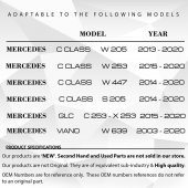 Mercedes C Class W205 W253 W222 2 Adet Cam Düğme Kapağı - 3