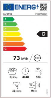 Samsung WW80T4020CX/AH 1200 Devir 8 kg Çamaşır Makinesi - 3