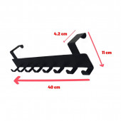 RİSİNGMABER Metal Mat Siyah Amerikan Kapı Arkası Askılık Organizer Askılık ve Banyo Kapı Arkası Askılık - 8