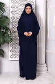 İki Parça Pratik Namaz Elbisesi 8016 Lacivert - 1