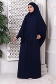 İki Parça Pratik Namaz Elbisesi 8016 Lacivert - 5