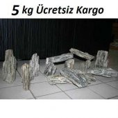 5 kg Gnays Kaya Orijinal 1.Kalite Doğal Dekoratif Simli Gnays Kaya Akvaryum Kayası - 1