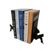 RİSİNGMABER Dekoratif Kitap Okuyan Kız Figürlü Metal Kitap Tutucu 2'li paket(Kitap Ayracı Hediyeli) - 1