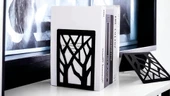 Ağaç Desenli Metal Kitap Desteği - Kitap Tutucu - Ev ve Ofis Dekoratif Aksesuar( 2 Li Set) Siyah - 1