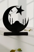 RİSİNGMABER Dekoratif Hilal&Yıldız Cami Tasarımlı Metal Mumluk Şamdan - 2