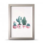Kaktüs Kalp Poster Çerçeve - 21x30 cm A4 Boy - 2