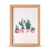 Kaktüs Kalp Poster Çerçeve - 21x30 cm A4 Boy - 4