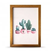 Kaktüs Kalp Poster Çerçeve - 21x30 cm A4 Boy - 5