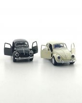 2 Adet Siyah & Beyaz Metal Vosvos Araba Dıe Cast Büyük Boy 12cm - 2