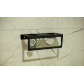 RİSİNGMABER Dekoratif Mat Siyah Metal Diş Fırçası&Saç Kurutma Makinesi Ve Havlu Askılığı Çok Amaçlı - 5