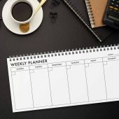 Haftalık Planlama Spiralli Not Defteri Simple Weekly Planner - 2