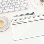 Haftalık Planlayıcı Spiralli Defter - Weekly Planner - 1