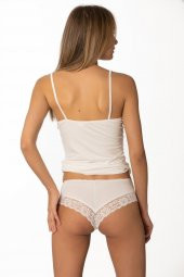 Kadın Dantelli Penye Atlet Külot Kaşkorse Set thumbnail 3