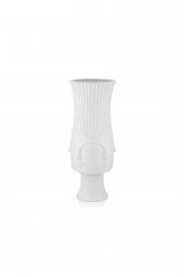 LAMEDORE Gorgı Ust Kısmı Uzun Beyaz Surat Vazo 1JB-2029W - 1