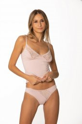Kadın Dantelli Penye Atlet Külot / Kaşkorse Set thumbnail 2