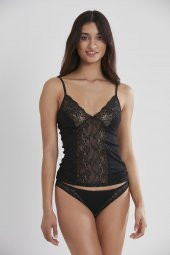 Kadın Dantelli Penye Atlet Külot / Kaşkorse Set thumbnail 1