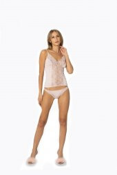 Kadın Dantelli Penye Atlet Külot / Kaşkorse Set thumbnail 2