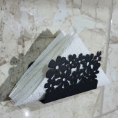 RİSİNGMABER Paslanmaz Metal Çiçek Desenli Mutfak Banyo Sünger ve Bulaşık Teli Sabun Tutucu 2 Adet - 1