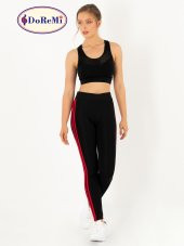Active Sportive Üç Çizgili Tayt - 1