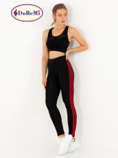 Active Sportive Üç Çizgili Tayt - 2