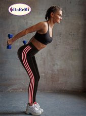 Active Sportive Üç Çizgili Tayt - 5