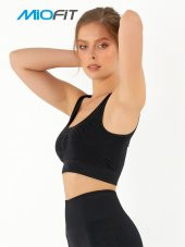 Çapraz Askı Detaylı Destekli Seamless Spor Sütyeni - 3
