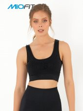 Çapraz Askı Detaylı Destekli Seamless Spor Sütyeni - 5