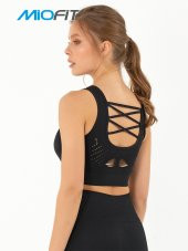 Çapraz Askı Detaylı Destekli Seamless Spor Sütyeni - 4