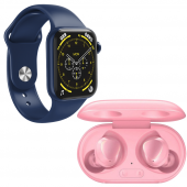 Galaxy Buds+ Pembe Bluetooth Kulaklık Silikon Ve Hasır Kordonlu Akıllı Saat Samsung - 1
