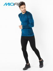 Erkek Active Sportive Uzun Kollu Dikişsiz Spor Tişört - 4